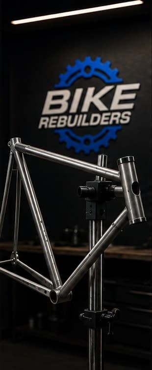 Cykel i Bike Rebuilders verkstad i Göteborg